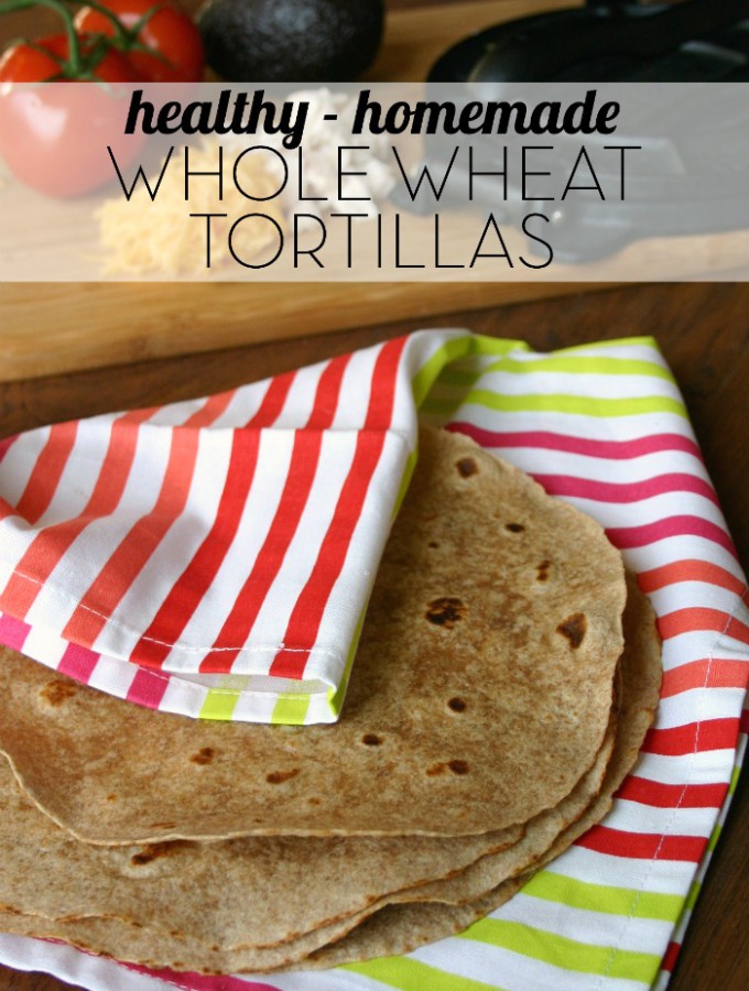 It only takes a few minutes to make these quick, easy, and healthy homemade whole wheat tortillas! Once you've tried them, you'll never want to go back! | Feel Great in 8 - Healthy Real Food Recipes