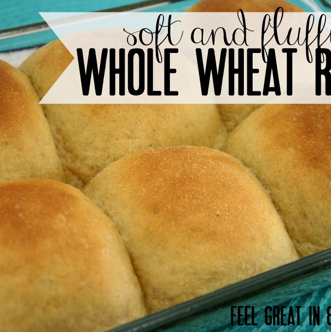 Get the recipe and all the tips and tricks for making homemade 100% whole wheat dinner rolls that are soft, fluffy and delicious! #homemade #bread #wholewheat #rolls #healthy