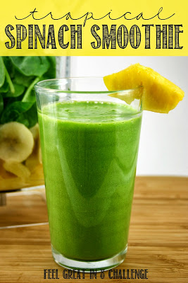 Don't let the healthy green color fool you, this smoothie has a delicious tropical flavor that even picky eaters will love! #greensmoothie #healthy