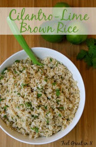 This Cilantro Lime Brown Rice is so fresh and delicious, quick and easy to make, and perfect paired with any mexican food dish! Feel Great in 8 #healthy #easy #side #recipe