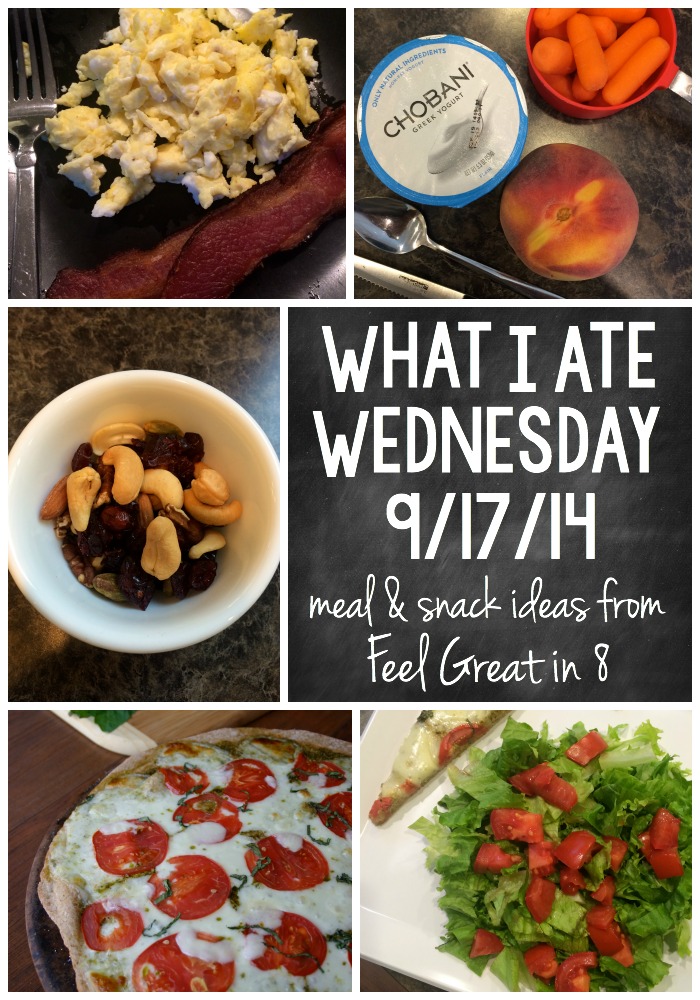 Healthy meal and snack ideas from Feel Great in 8! Includes all nutrition information!