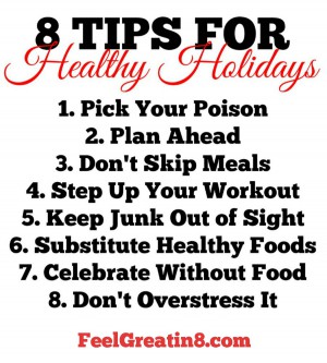 8 Tips For Healthy Holidays - Feel Great In 8 Blog