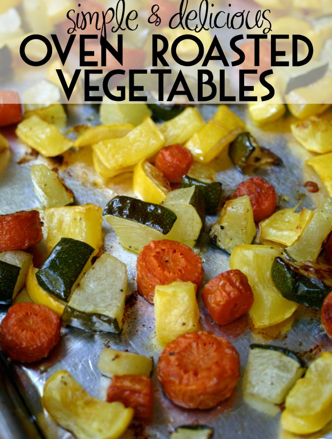 These simple Oven Roasted Vegetables are the perfect healthy side dish for any meal. Feel Great in 8 #healthy #sidedish #vegetables #easy