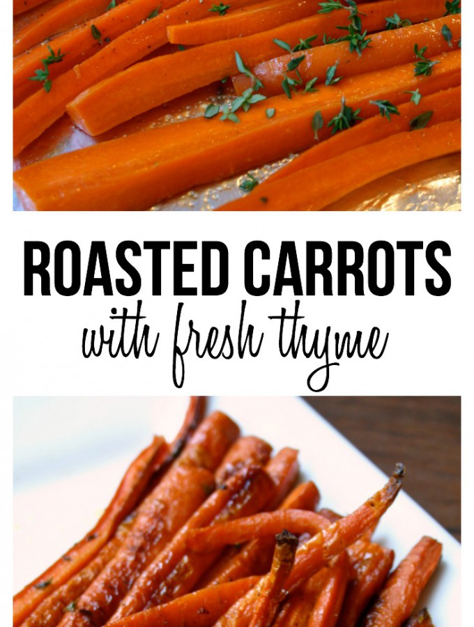 These easy Roasted Carrots With Fresh Thyme are delicious, flavorful and naturally sweet! You'll never cook carrots any other way again! | Feel Great in 8 #healthy #sidedish #easy
