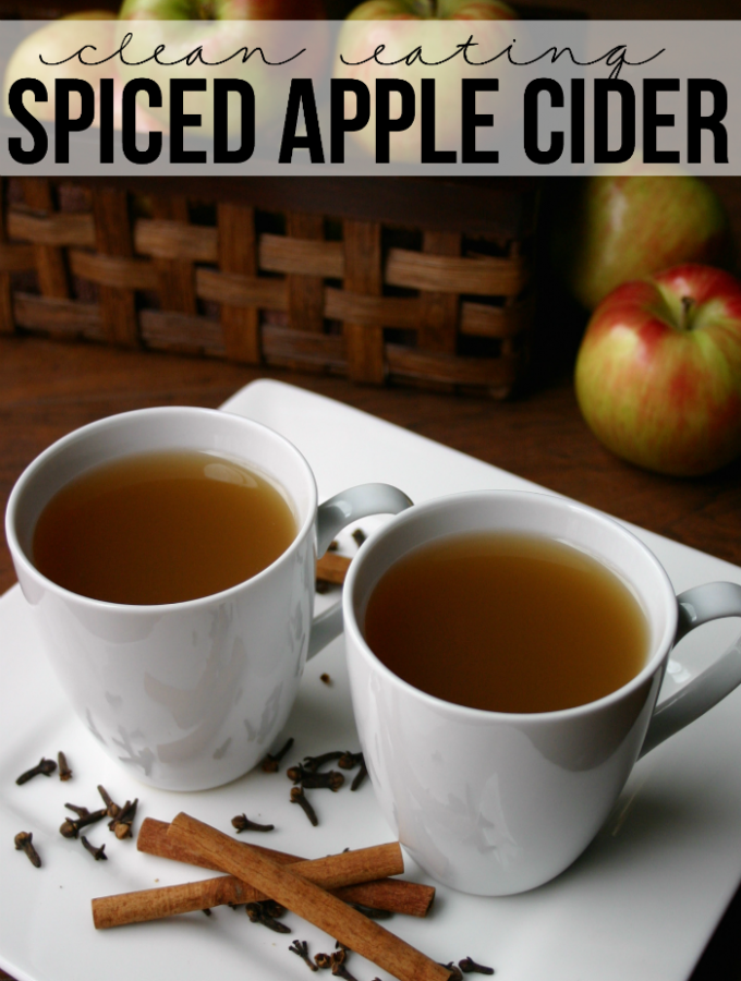This clean eating Spiced Apple Cider is the perfect healthy drink for a snowy day! On the stove or in the slow cooker, it is simple to make and delicious! | Feel Great in 8