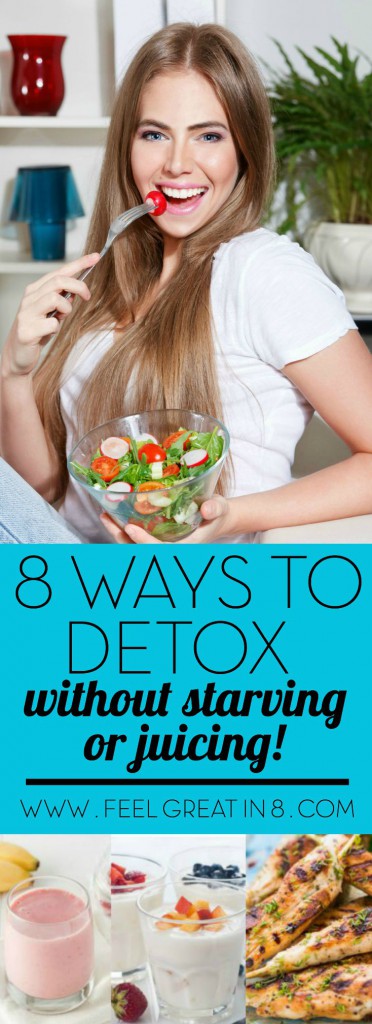 Did you know you can detox without starving, juicing, or gagging down a spicy drink? A safe and healthy detox is a great way to kick sugar cravings and jump start healthy weight loss!